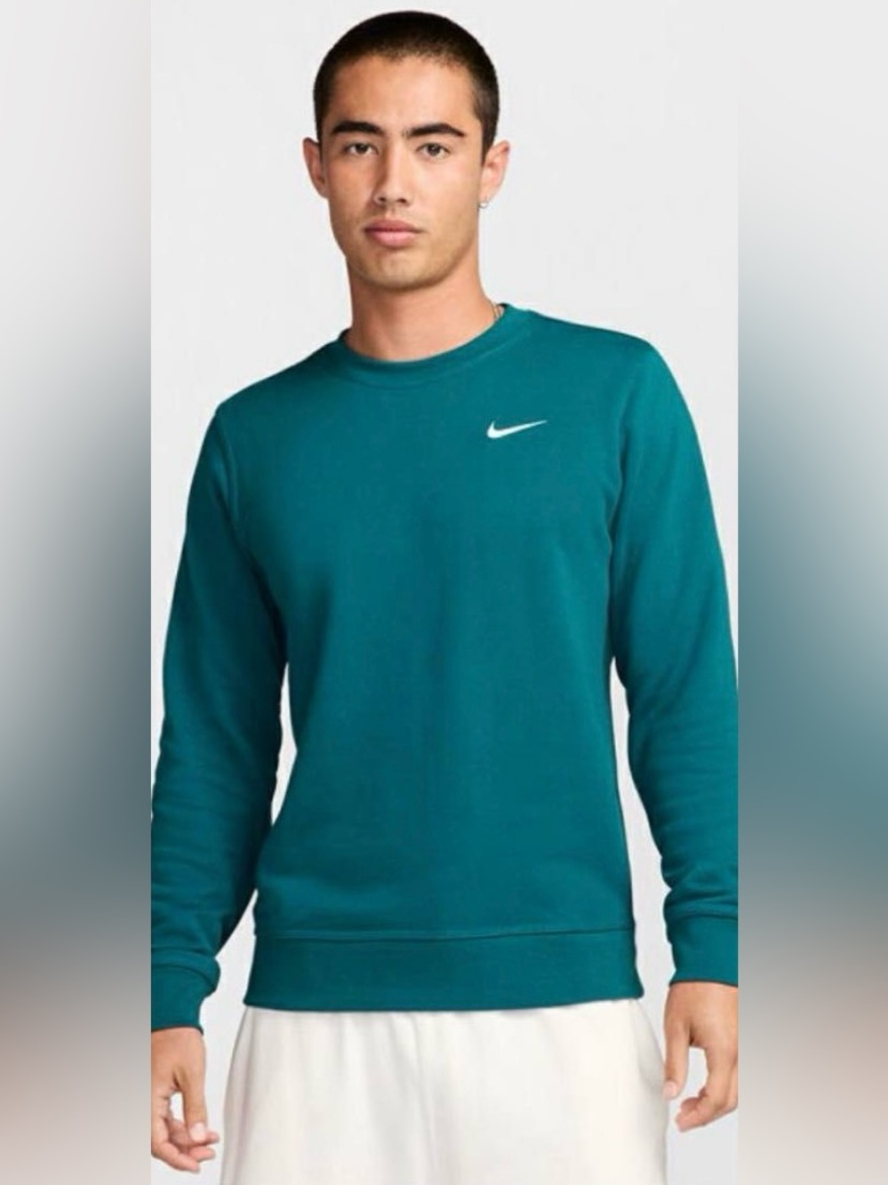 Nike Solo Swoosh Crewneck Sweatshirt in Dark Teal